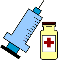 注射器と薬のイラスト