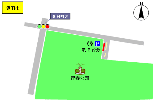 専用駐車区間の地図：豊田市