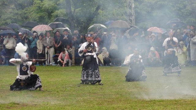 火縄銃演武の様子