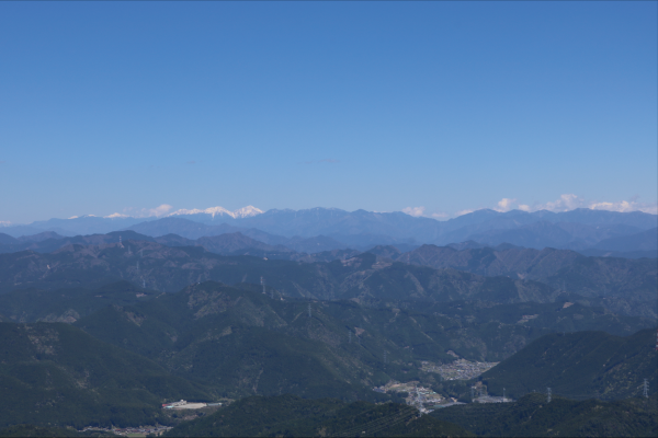 晴天時の山頂からの眺望