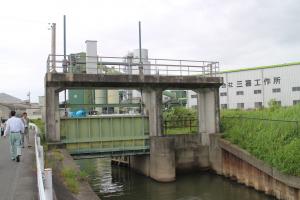 福田川甚目寺　施工前　樋門