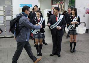 「愛知県内一斉ノー残業デー」街頭啓発活動を実施しました