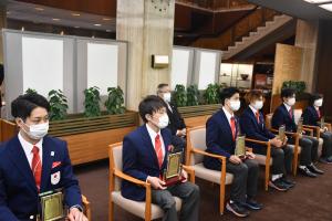 愛知県スポーツ顕彰授与式の様子