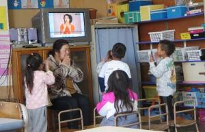 外国人学校での日本語学習の様子