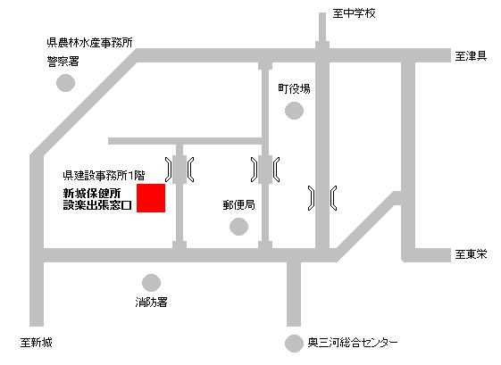 設楽出張窓口案内図