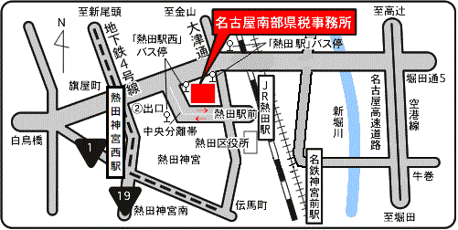 名古屋南部県税事務所地図