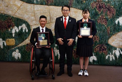 愛知県スポーツ顕彰授与式の全体写真