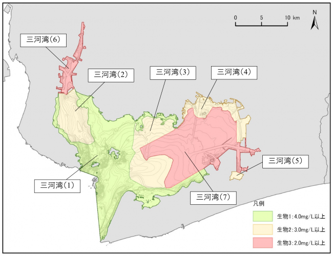 三河湾における底層溶存酸素量に係る水質環境基準の水域類型の指定図