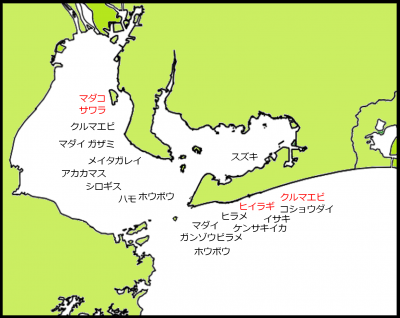 7月上旬の漁場図