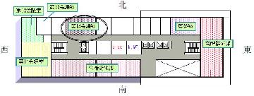 西庁舎2階案内図