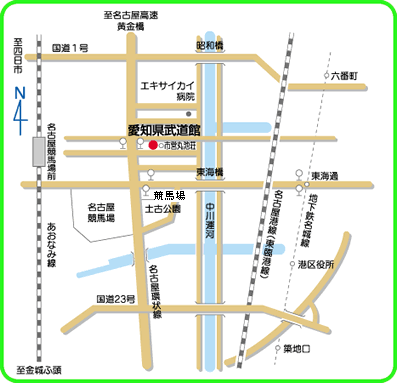 愛知県武道館の地図