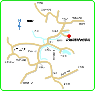 愛知県総合射撃場の地図