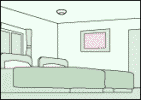 寝室のイラスト