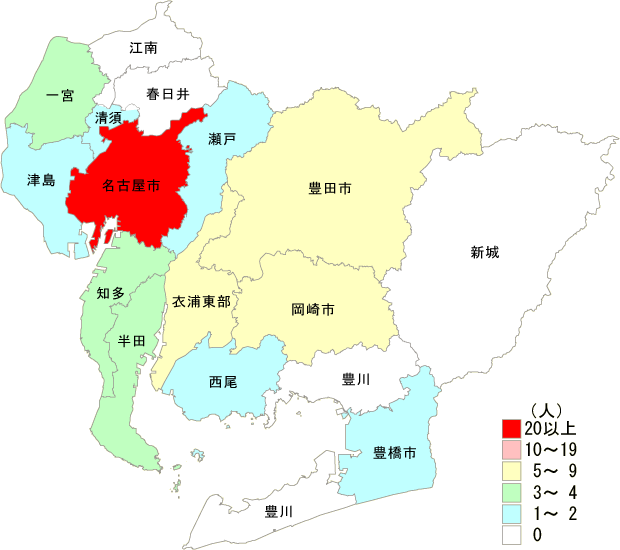 県 コロナ 者 感染 別 市町村 数 愛知