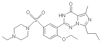 バルデナフィルの化学構造式