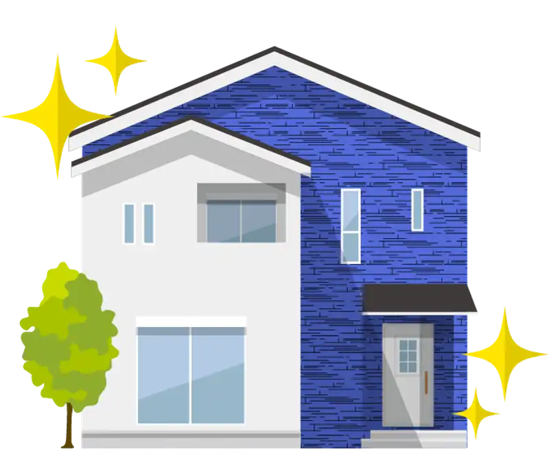 キラキラした家のイラスト