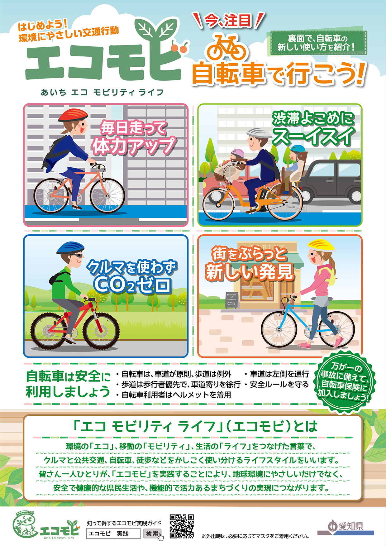 自転車利用促進チラシ表