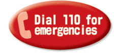 Dial 110 for emergencies