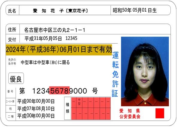 運転免許証への旧姓記載について 愛知県警察