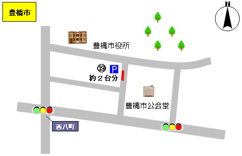 専用駐車区間の地図：豊橋市