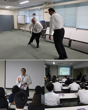 防犯訓練、防犯・防災の教養を行っている状況