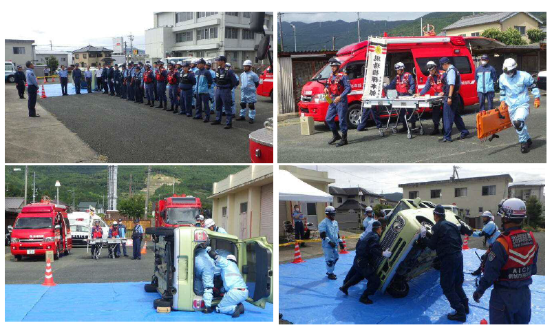 合同の災害警備訓練