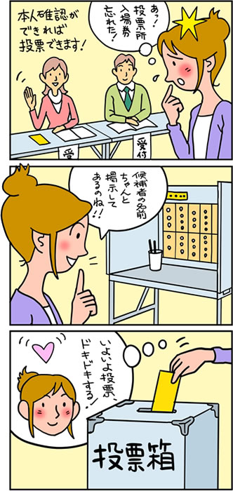 記載台で記入