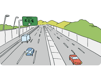 高速道路のイラスト