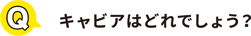 キャビアはどれでしょう?