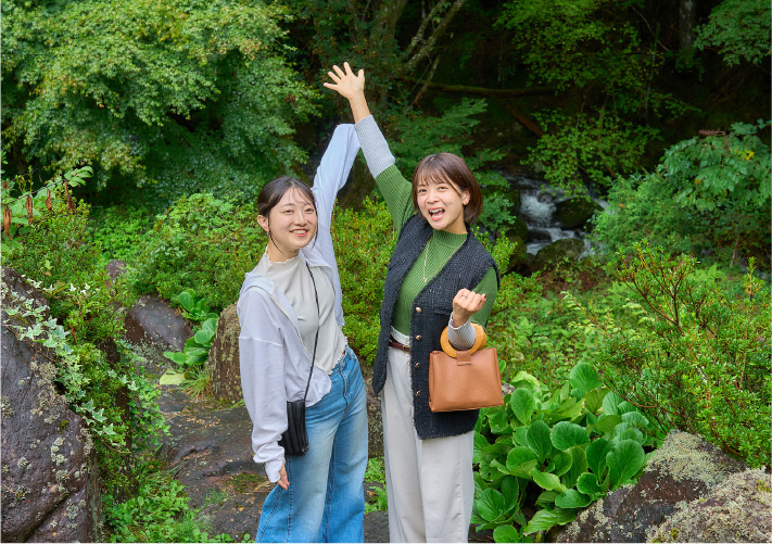沢と新緑