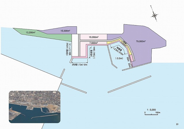 竹島ふ頭地区概要図