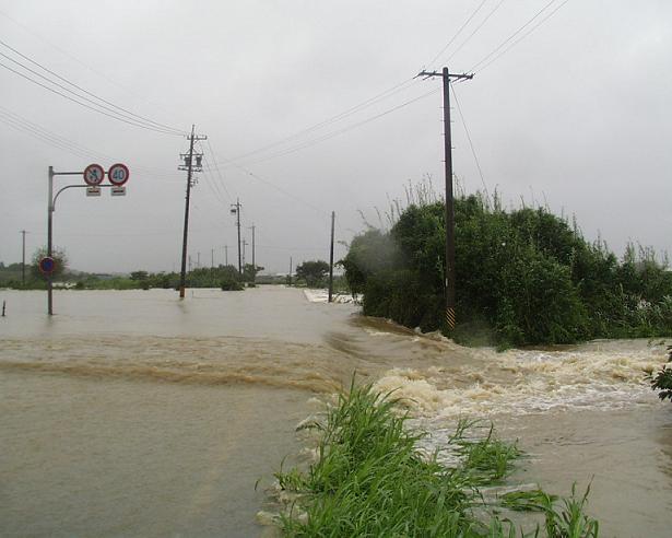 平成15年8月の洪水（豊川市三上町）