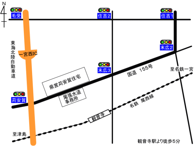 事務所への案内図です