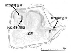 植樹場所の地図