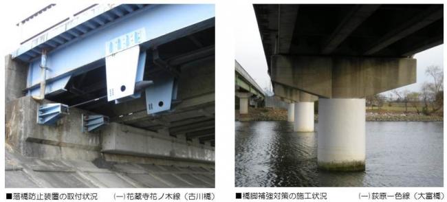橋梁の耐震対策工事の事例