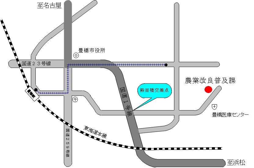 農業改良普及課への地図