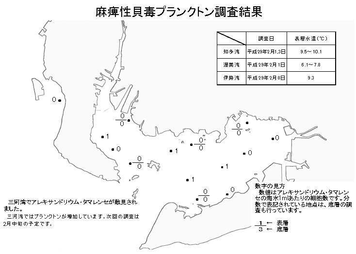 麻痺性貝毒プランクトン調査結果20170213