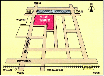 庁舎への案内図