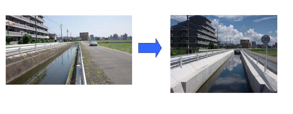 中井筋依佐美 L型水路 施行後