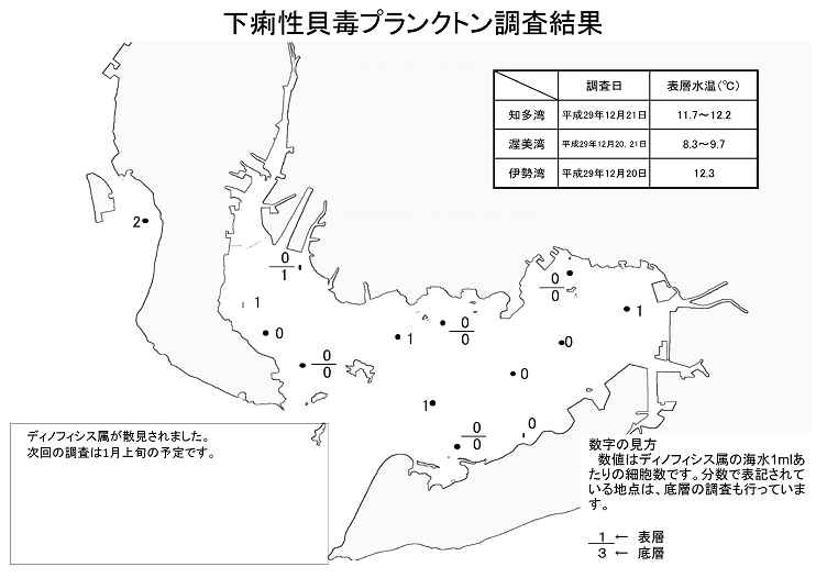 下痢性貝毒プランクトン調査結果20171221