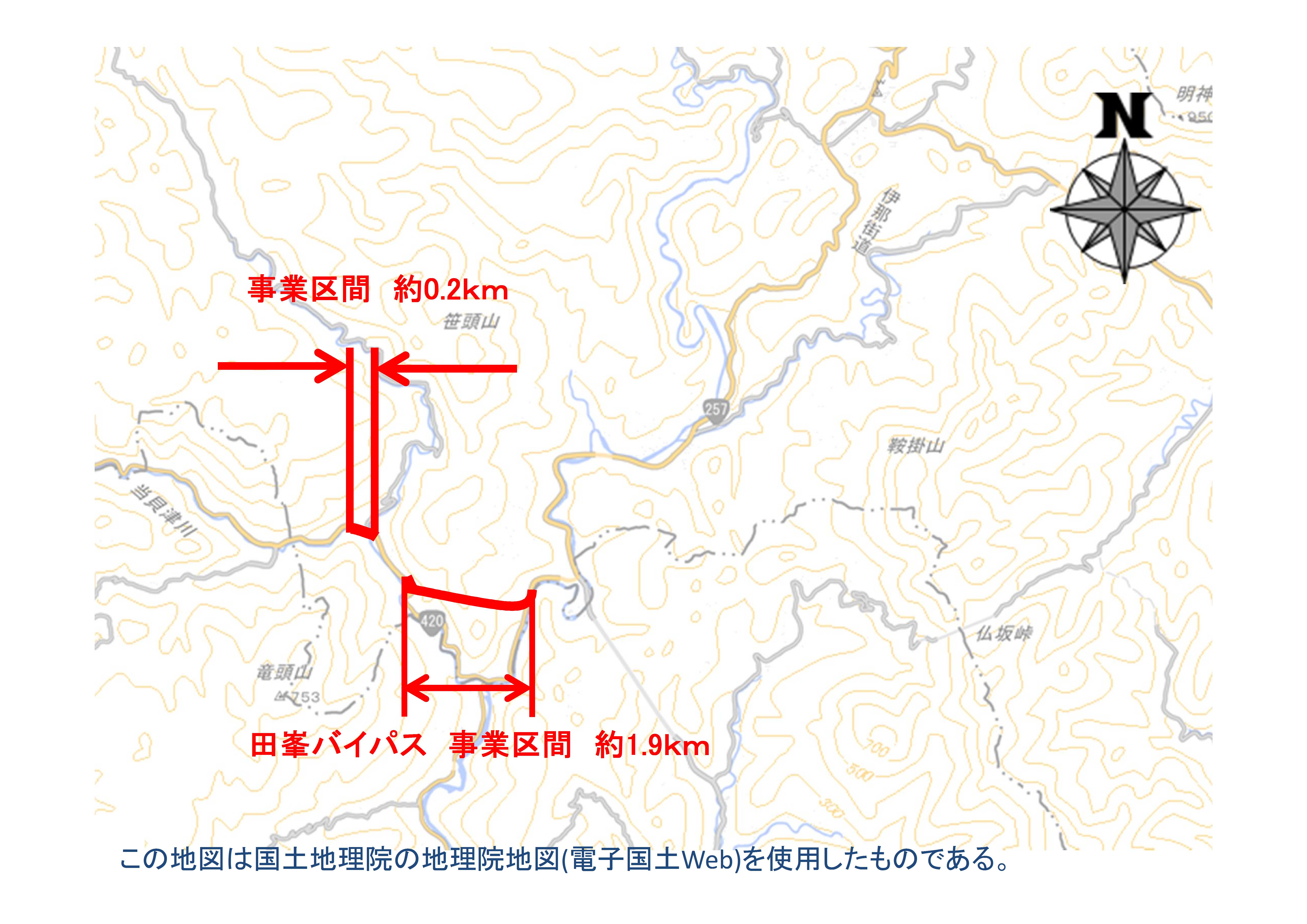 一般国道420号詳細位置図