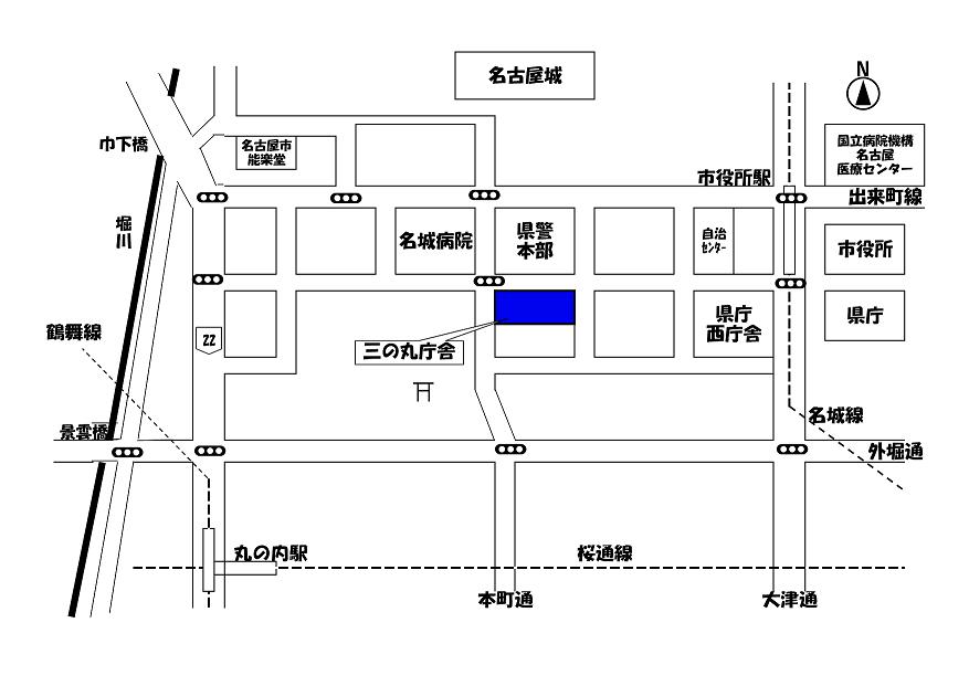 三の丸庁舎案内地図