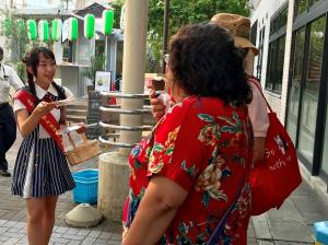 8月11日　豊田市駅周辺での啓発の様子（豊田市）