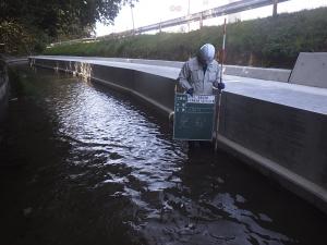 小流量断面水路工完了