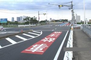 名古屋甚目寺線（萱津橋東交差点）の整備状況