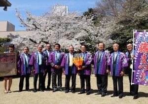 第５４回こうなん藤まつりキャラバン隊の知事表敬訪問