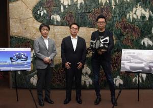空飛ぶクルマの開発を行う団体・企業と豊田市長による知事表敬訪問