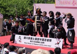 「徳川家康と服部半蔵忍者隊」新メンバーの初お披露目を行いました