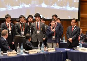 Ｇ20愛知・名古屋外務大臣会合で県内の高校生が参加国の外相等へ提言を発表しました