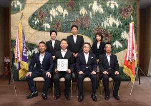 第４０回東日本軟式野球大会（１部）愛知県代表出場チームの知事表敬訪問